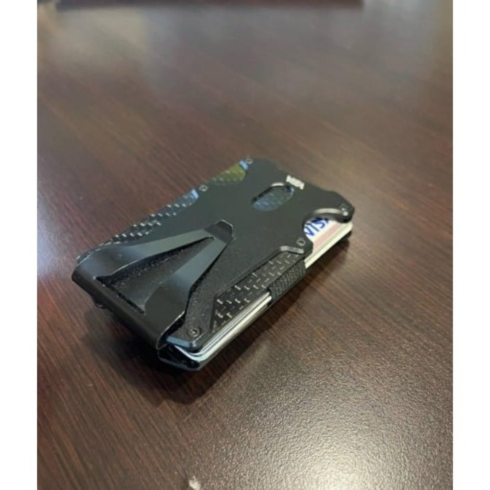 Wallet for Men with AirTag Holder Credit slim Front Pocket Real Carbon Fiber